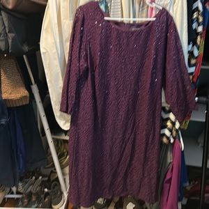 NWT! Purple Sequence Dress Jessica Howard!